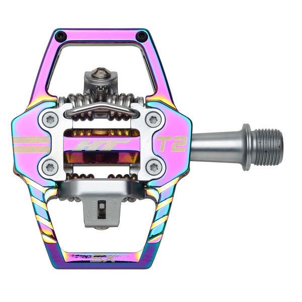 HT T2-SX BMX Clipless Pedals – Dual Sided Platform Pedals for BMX, Enduro & Downhill