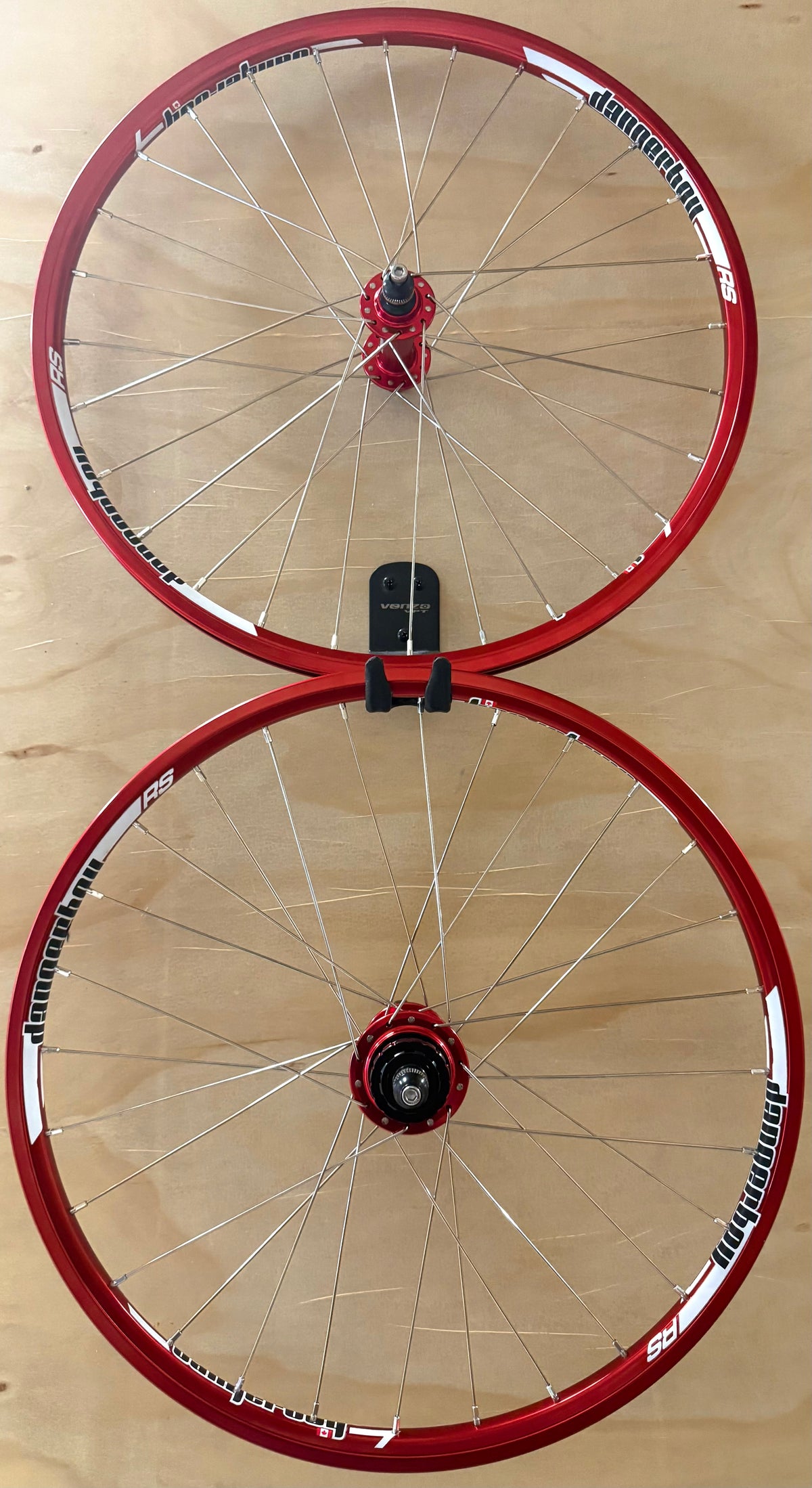 Mini 28h Dangerboy Wheelset Red