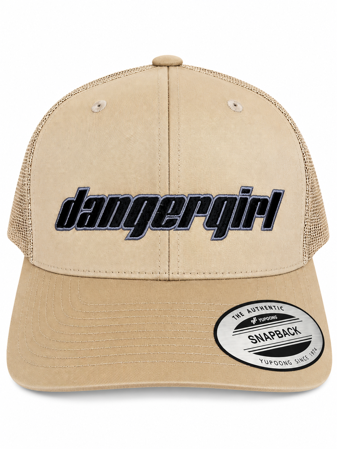Dangergirl Snapback Hat – Sand-Black Embroid