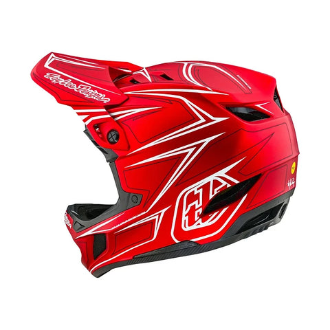 Troy Lee Designs D4 Composite BMX Full-Face Helmet Pinned Red