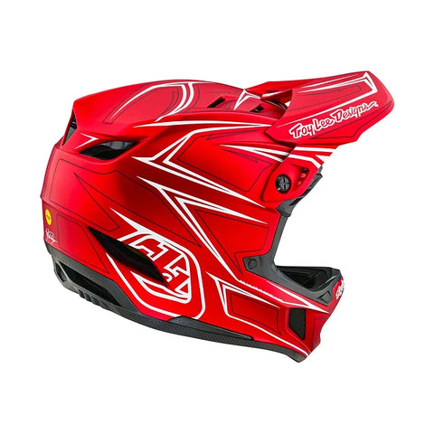 Troy Lee Designs D4 Composite BMX Full-Face Helmet Pinned Red