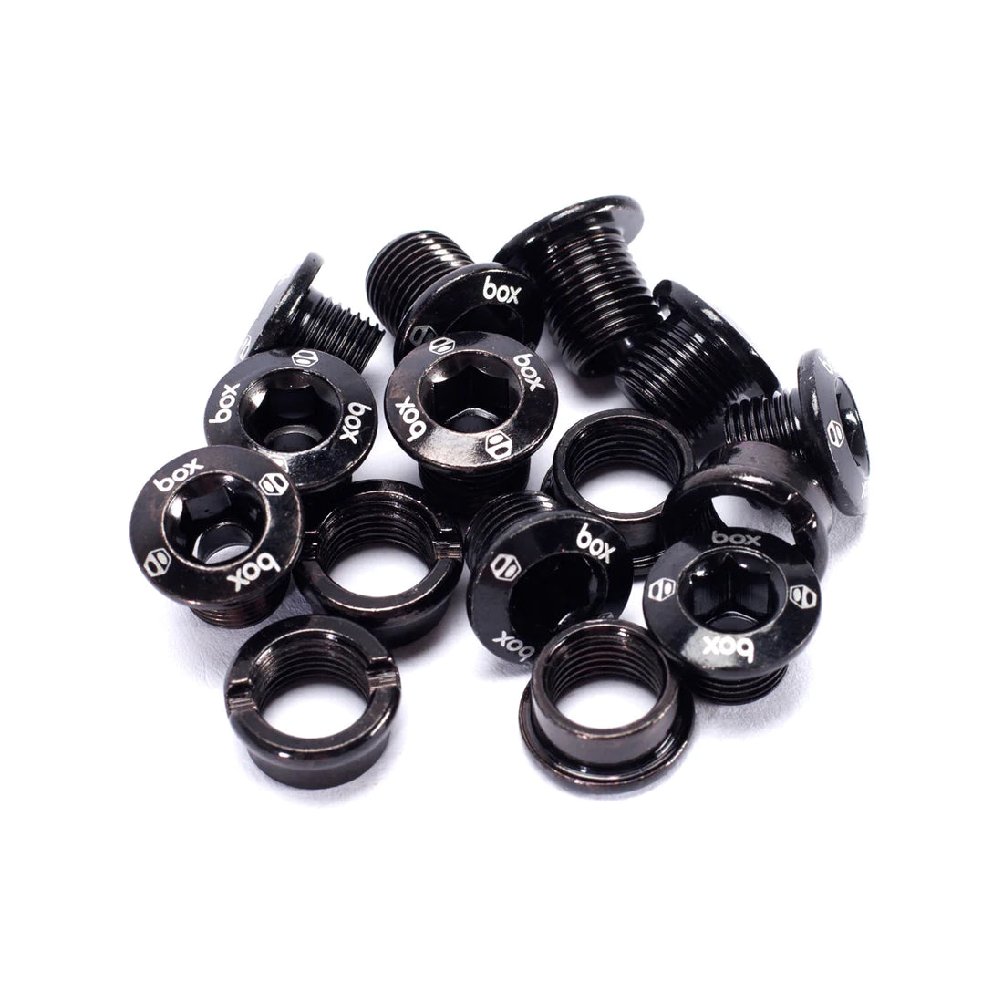 BOX ONE CRO-MO CHAINRING BOLTS 15PCS BLACK