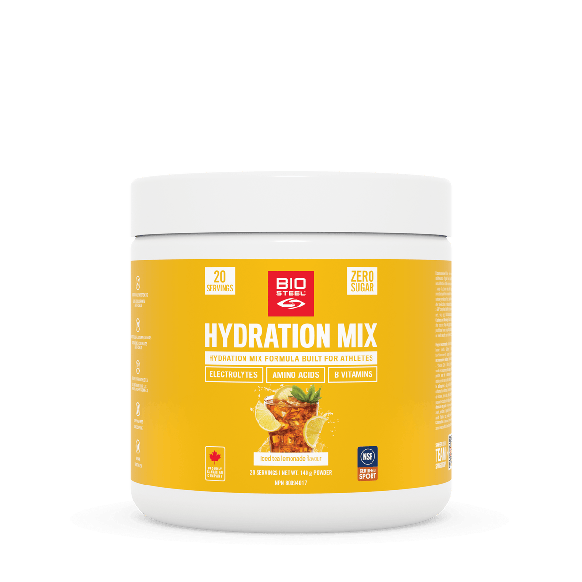BIOSTEEL HYDRATION MIX / Iced Tea Lemonade / 20 Servings