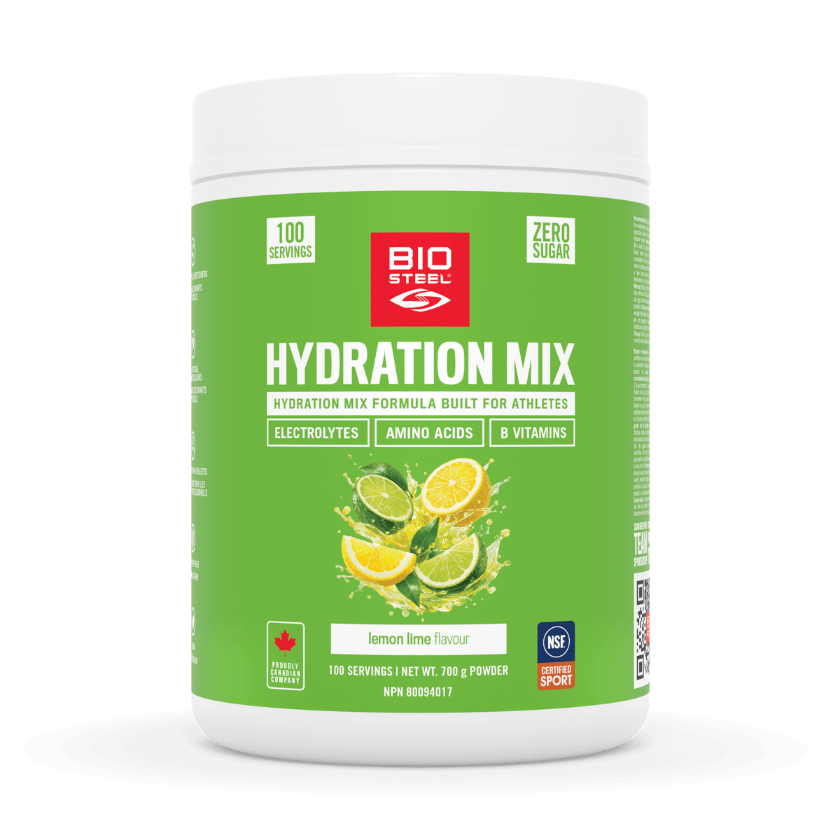 BIOSTEEL HYDRATION MIX / Lemon Lime / 100 Servings