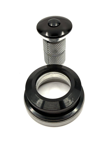 Integrated Headset Tapered 1.5 Black with Compression Plug