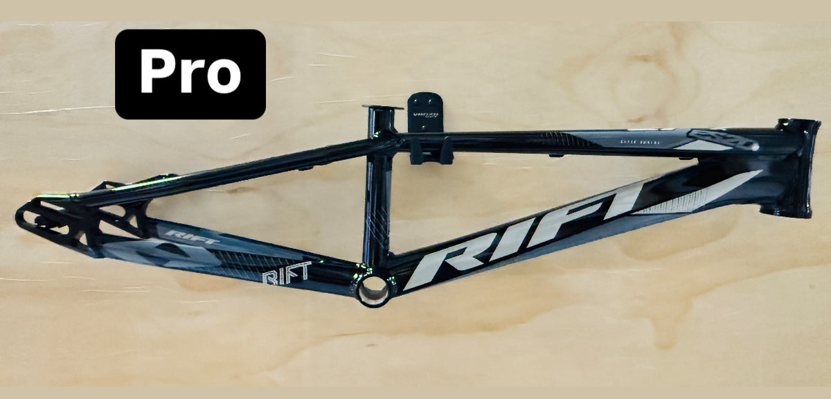 Tangent Rift 20.5 ES20D Pro BMX Race Frame-Gloss Black / Grey Decals