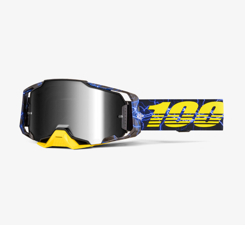 100% ARMEGA Moto/MTB Furious Goggle/Silver Mirror Lens