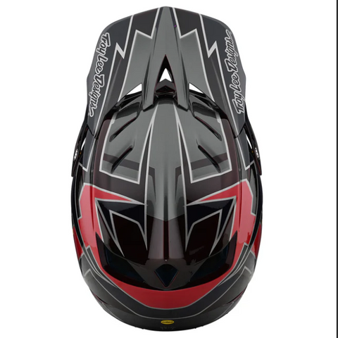 Black and red motocross helmet with 'TLD' branding on a white background