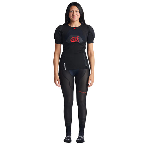 TROY LEE DESIGNS Stage Ghost D3O Short Sleeve Baselayer Solid Black