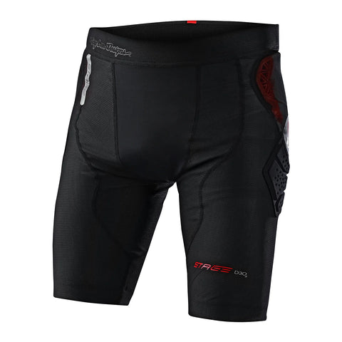 TROY LEE DESIGNS Stage Ghost D3O Short Baselayer Solid Black