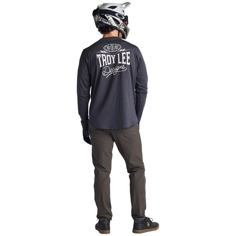 Troy Lee Youth Ride Tee Bolts Carbon