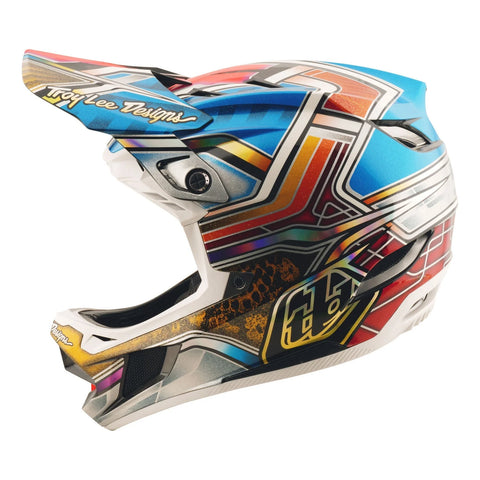 TROY LEE DESIGNS D4 Carbon Helmet Lowrider - Blue