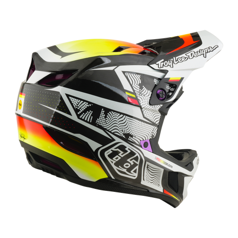 TROY LEE DESIGNS D4 Carbon Helmet Lined up Black