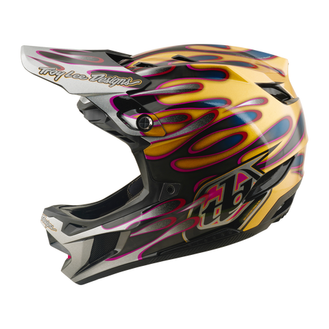 TROY LEE DESIGNS D4 Carbon Helmet Overspray Gold / Black