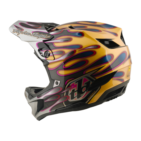 TROY LEE DESIGNS D4 Carbon Helmet Overspray Gold / Black