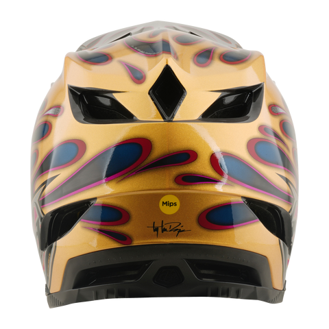 TROY LEE DESIGNS D4 Carbon Helmet Overspray Gold / Black