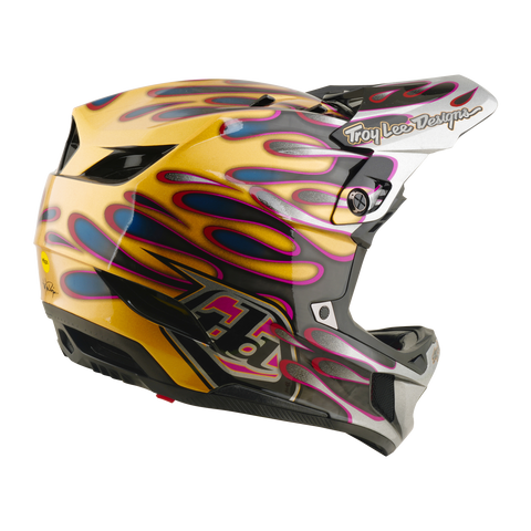 TROY LEE DESIGNS D4 Carbon Helmet Overspray Gold / Black