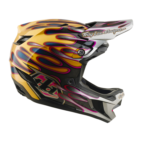 TROY LEE DESIGNS D4 Carbon Helmet Overspray Gold / Black