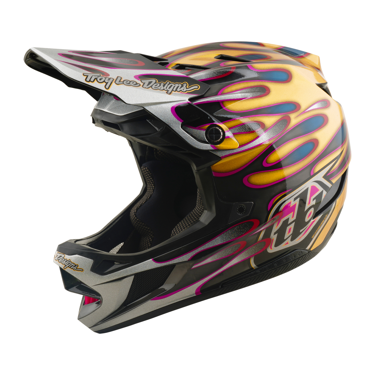 TROY LEE DESIGNS D4 Carbon Helmet Overspray Gold / Black