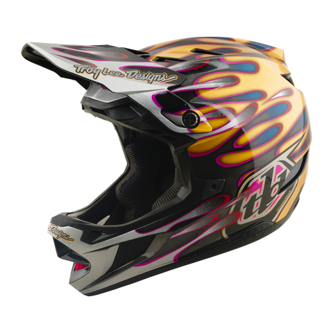 TROY LEE DESIGNS D4 Carbon Helmet Overspray Gold / Black