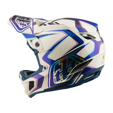 Troy Lee Designs D4 Composite Helmet Flared White / Indigo