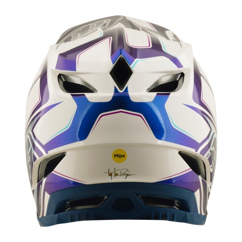 Troy Lee Designs D4 Composite Helmet Flared White / Indigo
