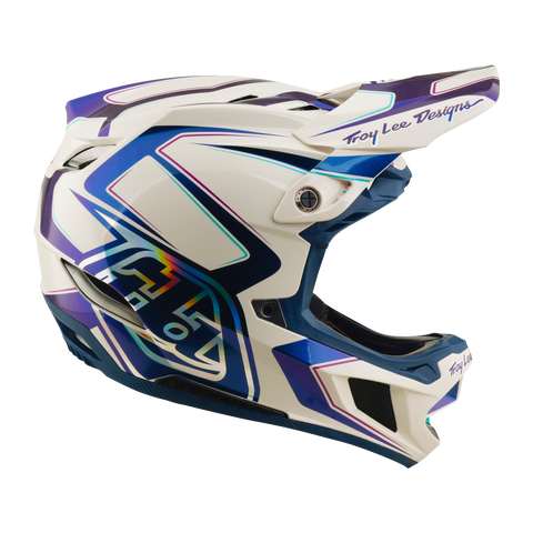 Troy Lee Designs D4 Composite Helmet Flared White / Indigo