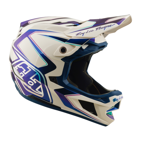 Troy Lee Designs D4 Composite Helmet Flared White / Indigo