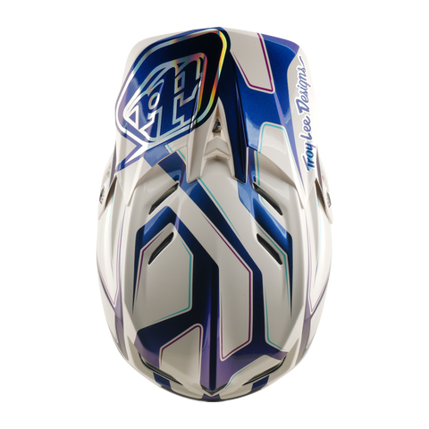 Troy Lee Designs D4 Composite Helmet Flared White / Indigo