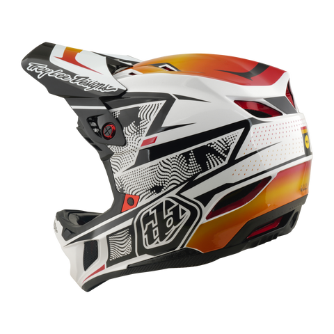 Troy Lee Designs D4 Composite Helmet Lined up White