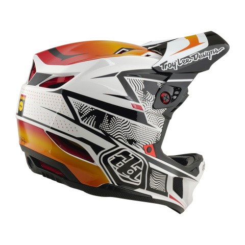 Troy Lee Designs D4 Composite Helmet Lined up White