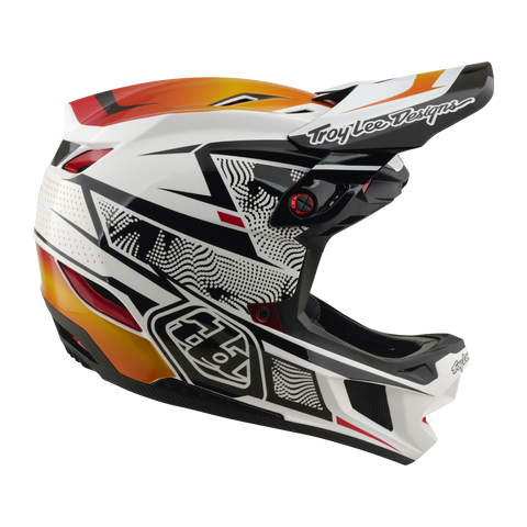 Troy Lee Designs D4 Composite Helmet Lined up White
