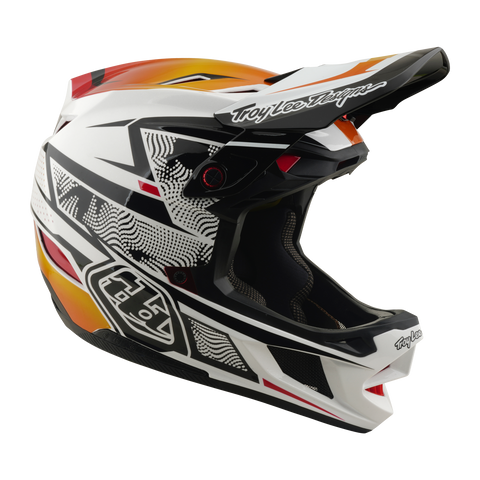 Troy Lee Designs D4 Composite Helmet Lined up White