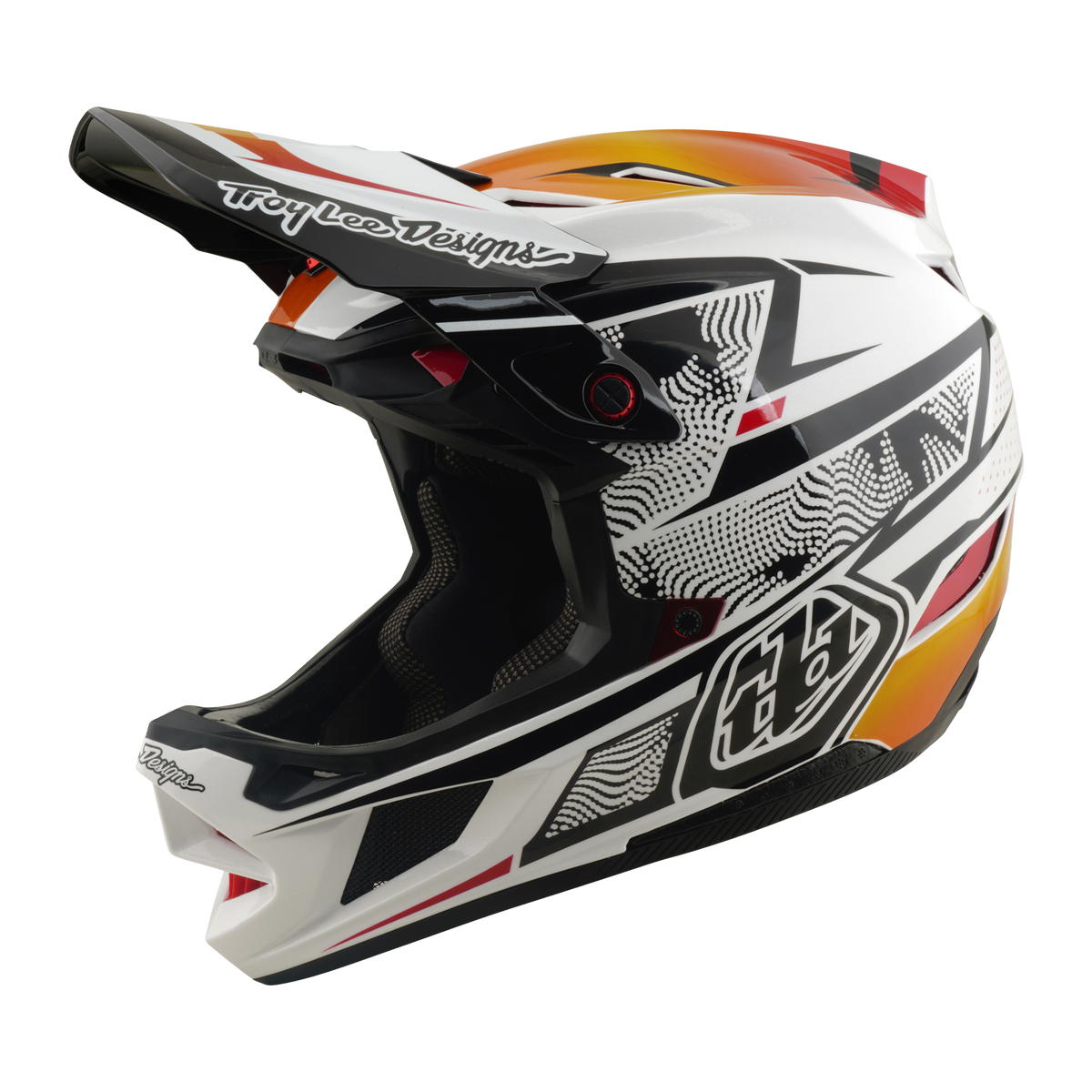 Troy Lee Designs D4 Composite Helmet Lined up White