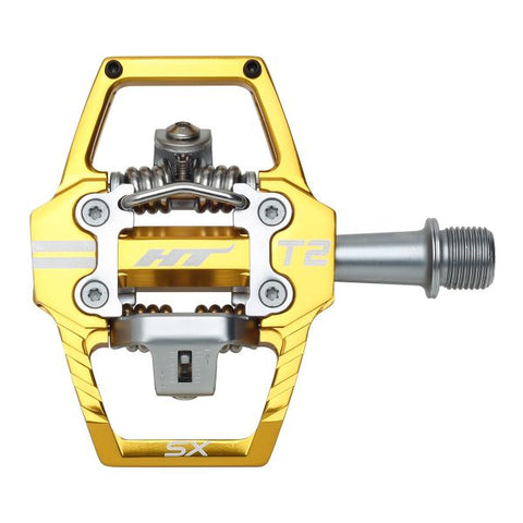 HT T2-SX BMX Clipless Pedals – Dual Sided Platform Pedals for BMX, Enduro & Downhill