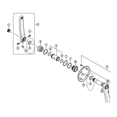 SHIMANO DXR crank arm gasket