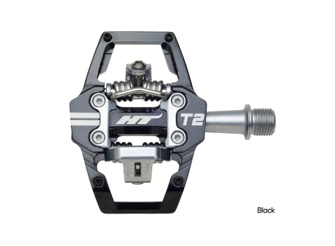 HT T2 Clipless Pedals – Aluminum MTB/BMX Pedals with Adjustable Tension