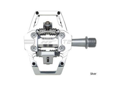 HT T2 Clipless Pedals – Aluminum MTB/BMX Pedals with Adjustable Tension