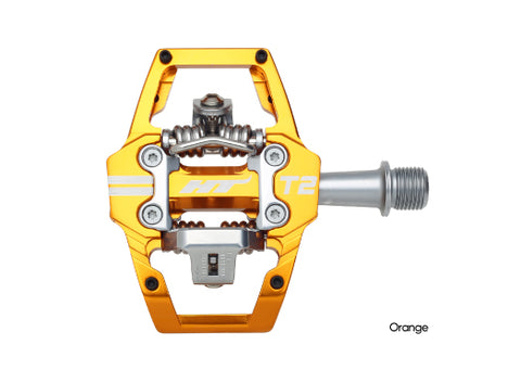 HT T2 Clipless Pedals – Aluminum MTB/BMX Pedals with Adjustable Tension