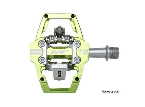 HT T2 Clipless Pedals – Aluminum MTB/BMX Pedals with Adjustable Tension