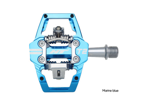 HT T2 Clipless Pedals – Aluminum MTB/BMX Pedals with Adjustable Tension