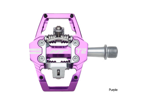 HT T2 Clipless Pedals – Aluminum MTB/BMX Pedals with Adjustable Tension