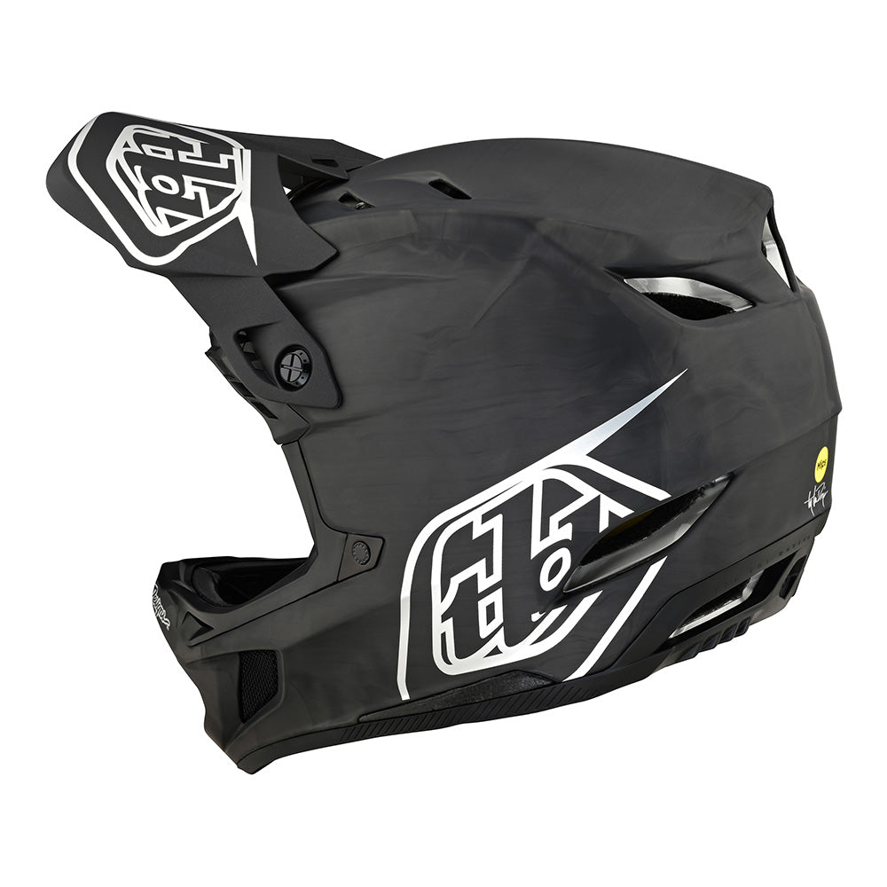 TROY LEE DESIGNS D4 Carbon BMX Full-Face Helmet Stealth Black / Silver