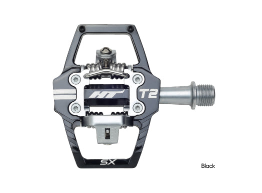 HT T2-SX BMX Clipless Pedals – Dual Sided Platform Pedals for BMX, Enduro & Downhill
